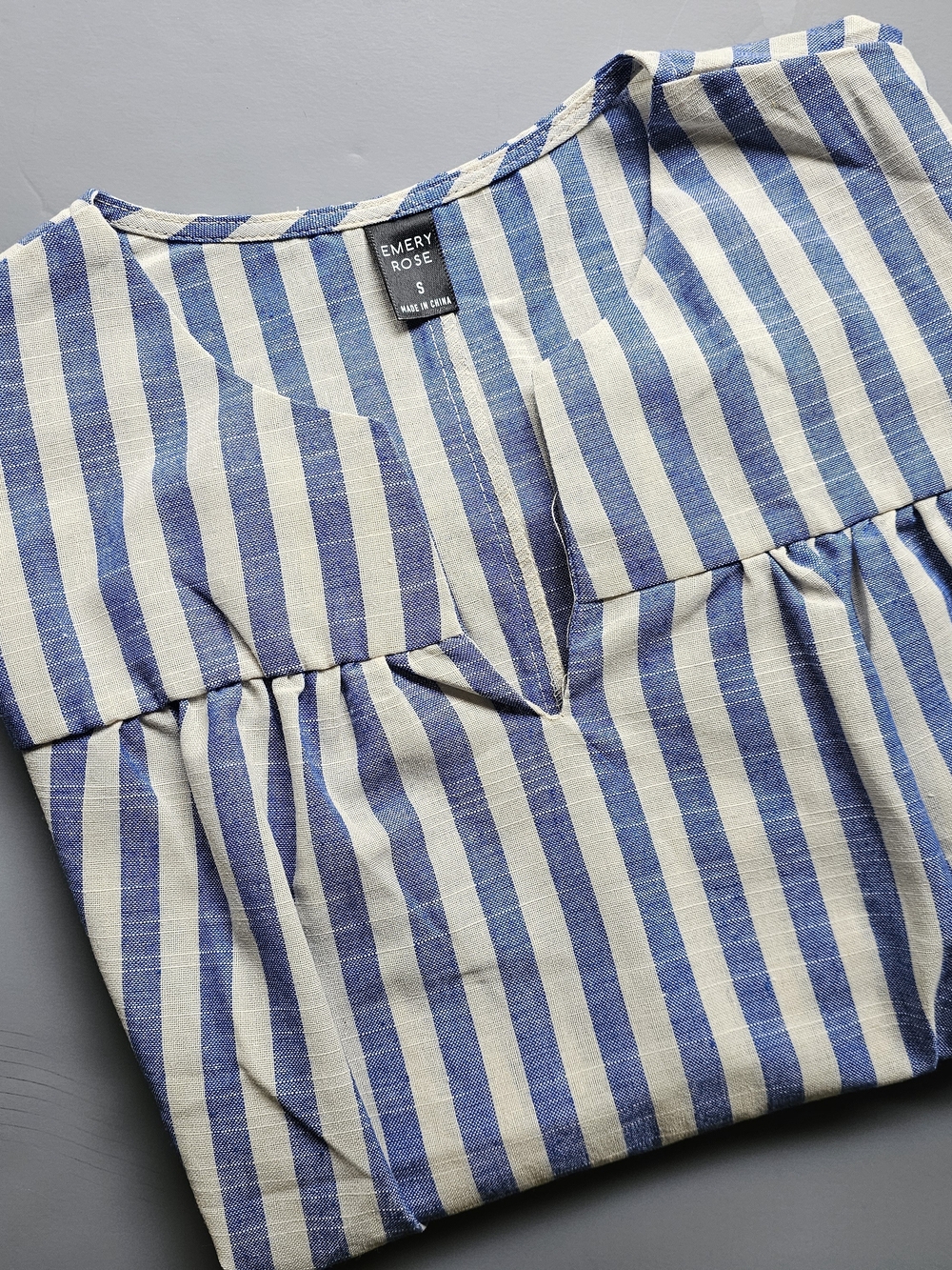 Casual Blue and White Striped Mini Dress